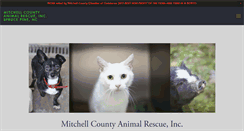 Desktop Screenshot of mitchellcountyanimalrescue.org